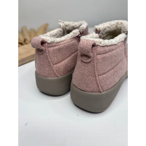 Dearfoams Naomi Double Gore Quilted Winter Ankle Boots Size 7.5 Pink Bootie - Picture 7 of 9